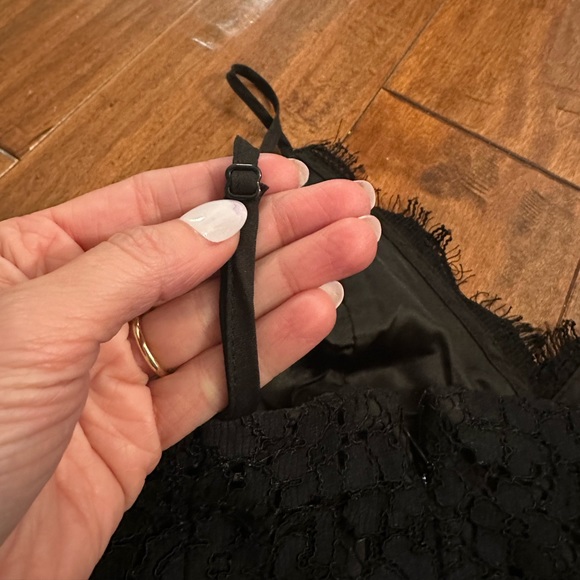 Bardot Black Lace Midi Dress Sz 6 - Picture 6 of 13